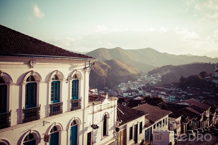 Canvas Ouro Preto, Brazilië, Zuid-Amerika.