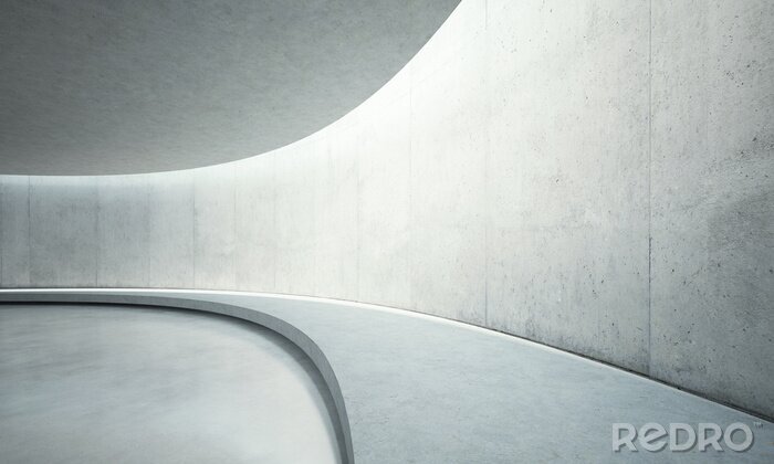 Canvas Ovale betonnen kamer