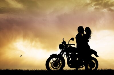 paar kussen op de motorfiets