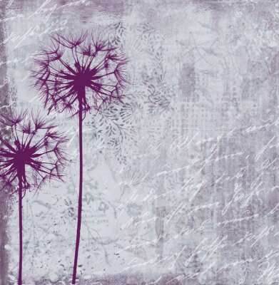 Paardenbloem en opschriften