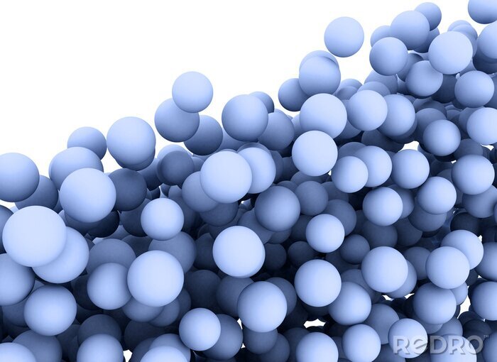 Canvas Paarse ronde 3D objecten