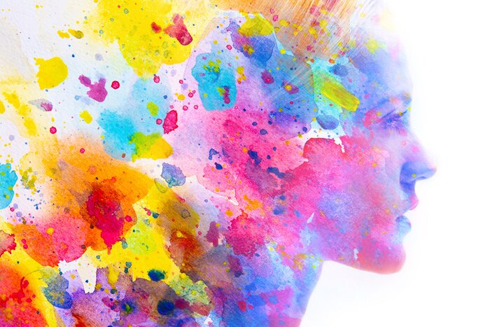 Canvas Paintography. Portrait combined with a painting