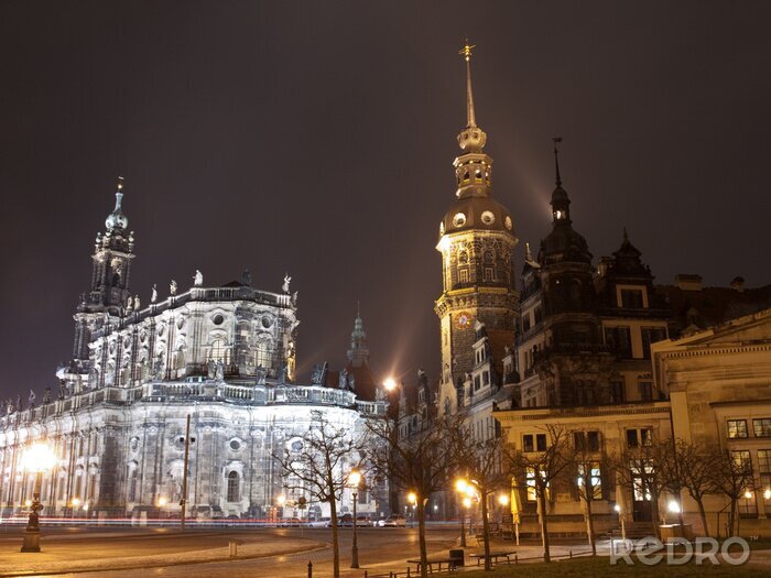 Canvas Paleizen en kerken in Dresden