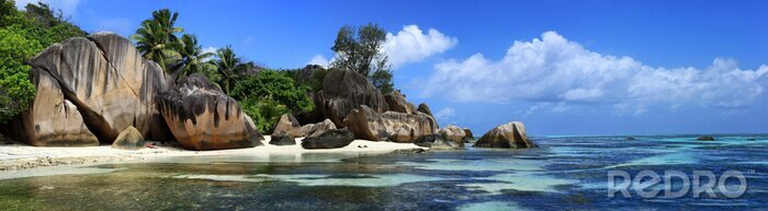 Canvas panorama des seychellen