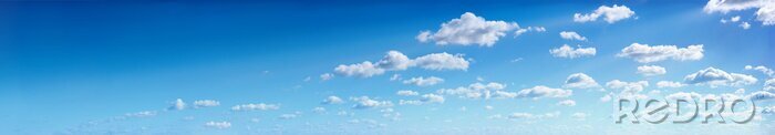 Canvas Panorama van de blauwe lucht met wolken