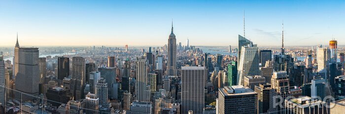 Canvas Panorama van New York City vanaf het Empire State Building