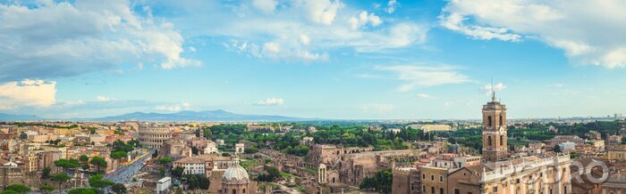 Canvas Panorama van Rome bij mooi weer