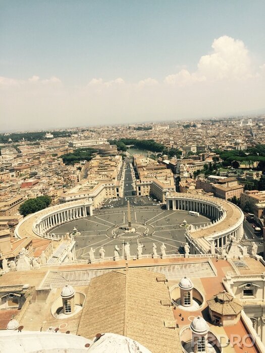 Canvas Panorama van Rome op een zonnige dag