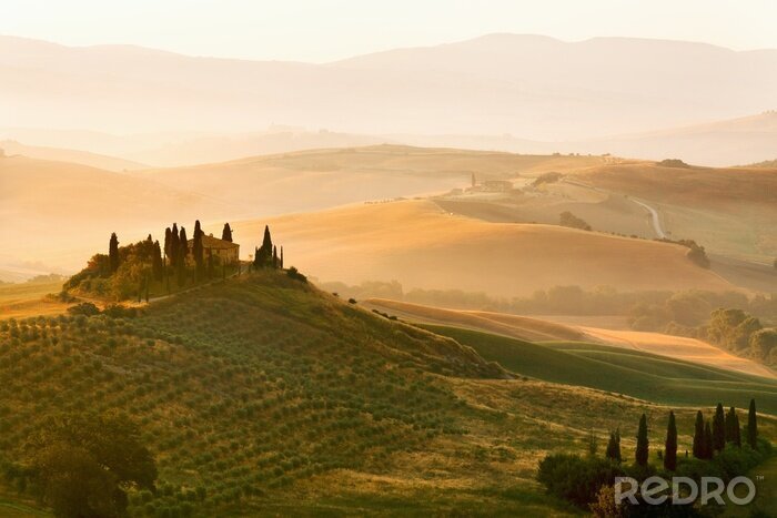 Canvas Panorama van Toscane