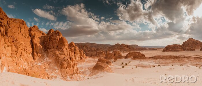 Canvas Panorama Zand woestijn Sinai, Egypte, Afrika