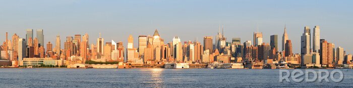 Canvas Panoramisch New York in de zon
