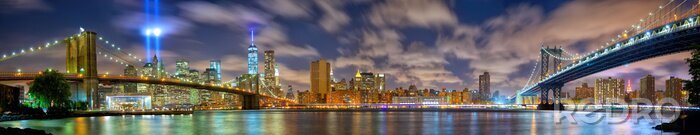Canvas Panoramisch perspectief van Manhattan
