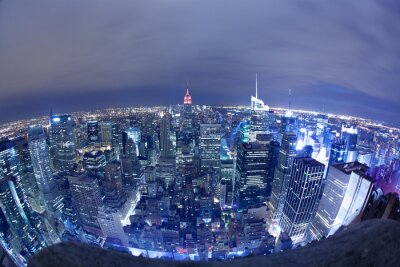 Panoramische ansichtkaart van New York