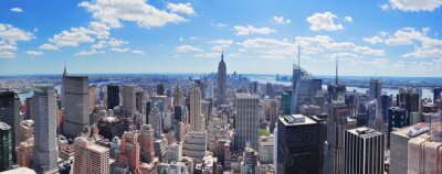 Panoramische zichten op Manhattan