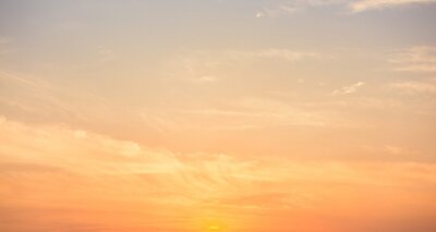 Panoramische zonsonderganghemel