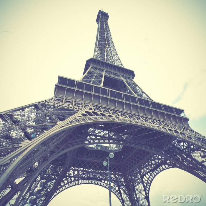 Canvas Parijs Eiffeltoren in sepia