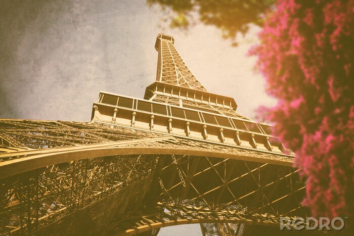 Canvas Parijs in vintage stijl