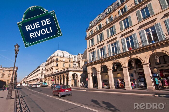 Canvas Parijse straat