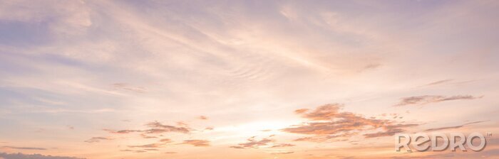 Canvas Pastel lucht met wolken