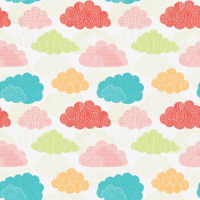 Patroon met kleurrijke abstracte wolken