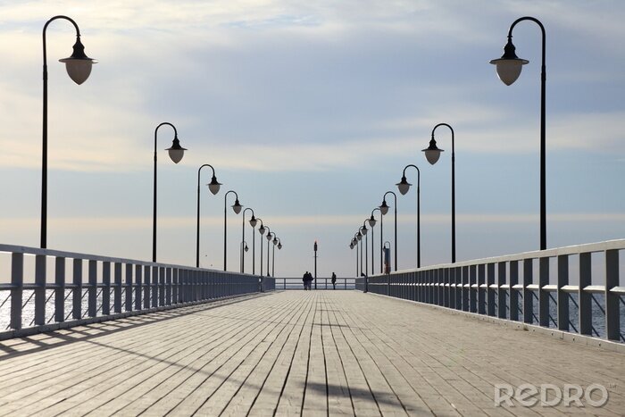 Canvas Pier op het landschap
