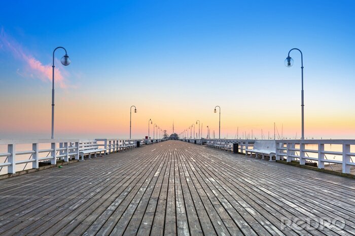 Canvas Pier van Sopot in 3D