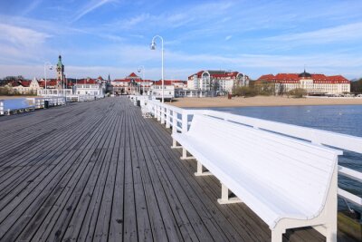 Pier van Sopot in de ochtend