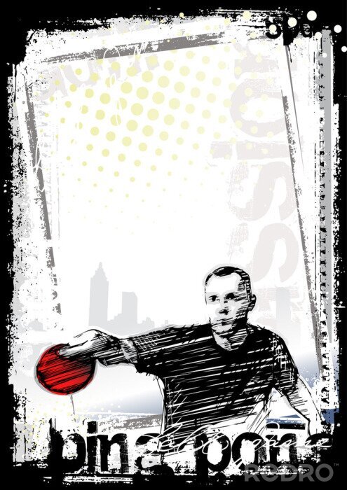 Canvas ping pong poster achtergrond 2