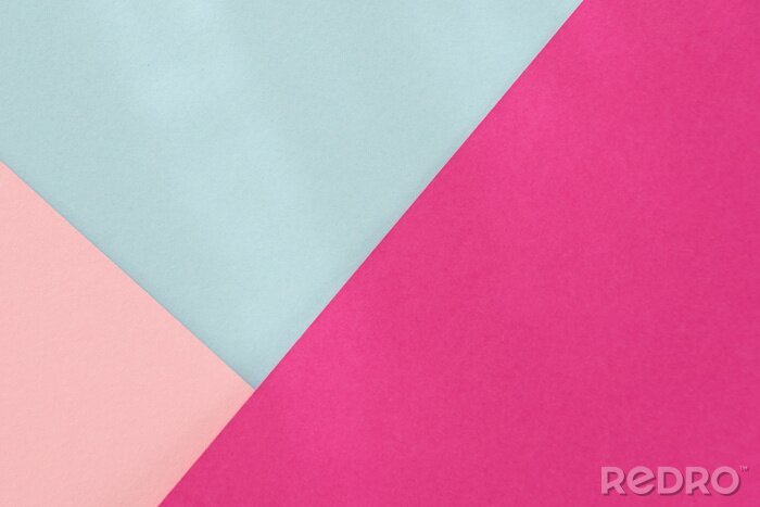 Canvas Pink blue purple paper background. Geometric figures, shapes. Abstract geometric flat composition. Empty space on monochrome cardboard