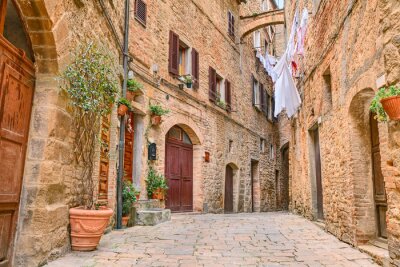 pittoreske hoek in Volterra, Toscane, Italië