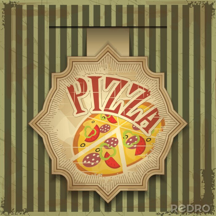 Canvas pizza label