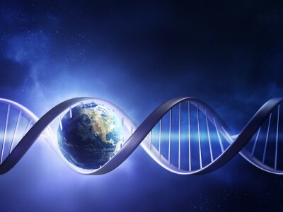 Planeet Aarde op DNA