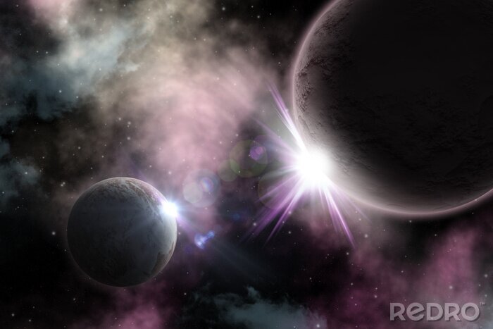 Canvas Planeten in het heelal