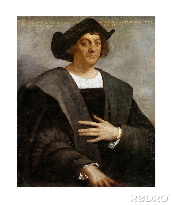 Canvas Portret van Christopher Columbus