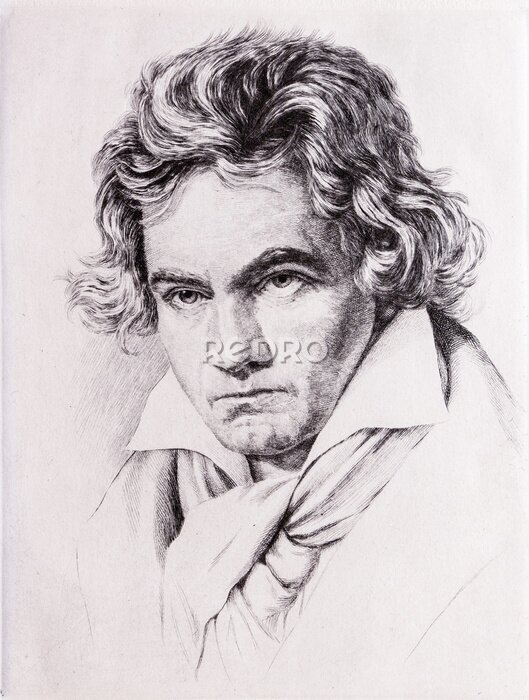 Canvas Portret van van Beethoven