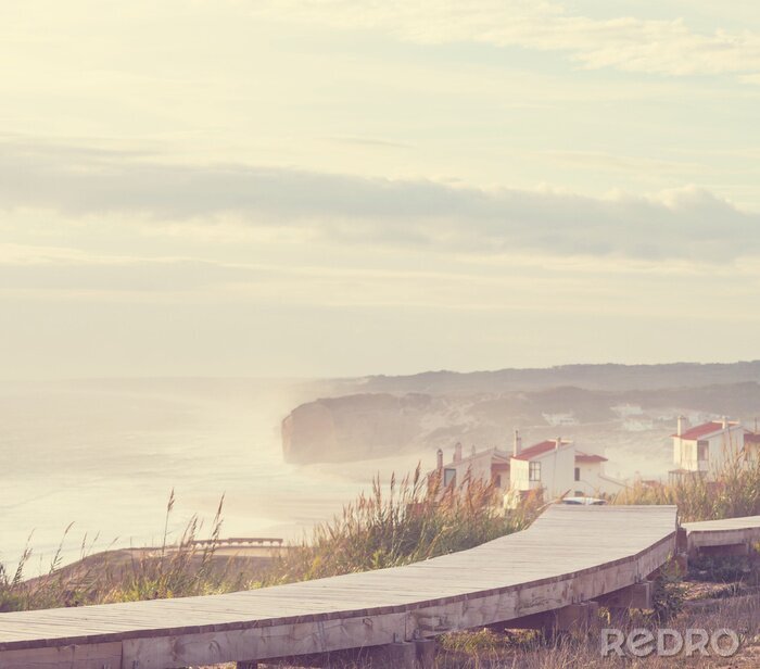 Canvas Promenade op het strand