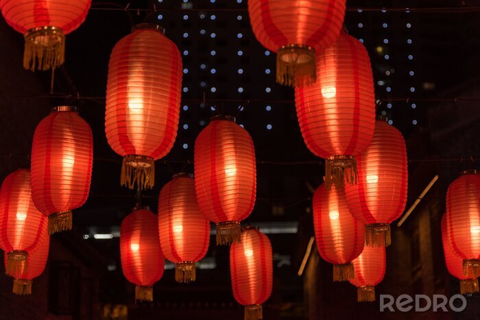 Canvas red chinese lantern