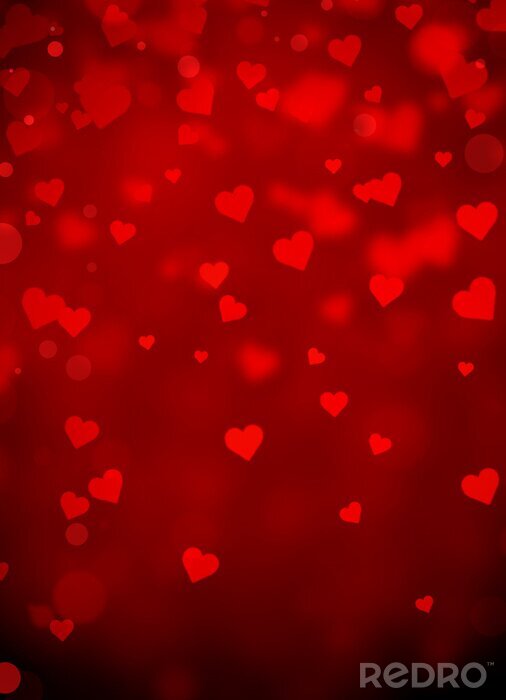 Canvas Red Hearts Abstract Background - Valentines Day