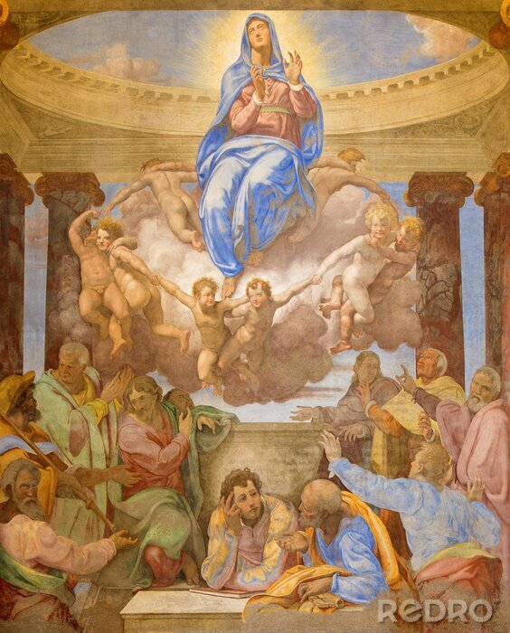 Canvas Religieuze fresco's in een Romeinse kerk