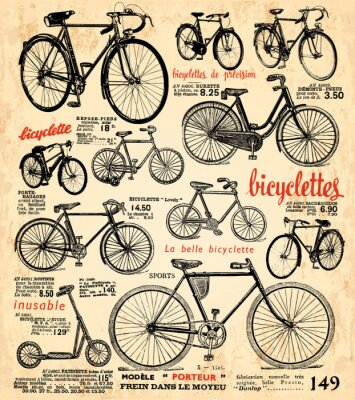 Retro fiets illustratie
