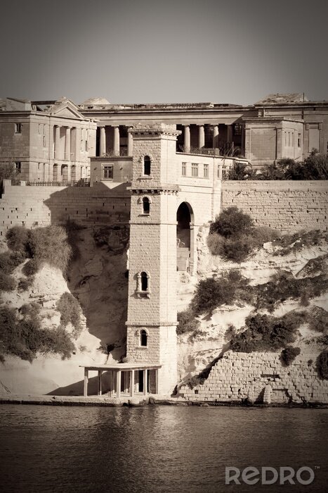 Canvas retro foto van Kalkara paleis