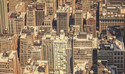 Canvas Retro gefilterde beeld van New York City.