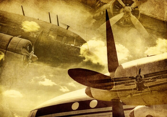 Canvas Retro luchtvaart