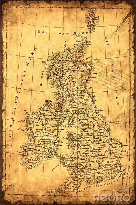 Canvas Retroplakat - Engeland