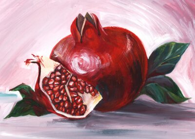 Canvas Rode granaatappel