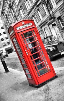 Rode telefooncel en auto