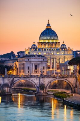 Canvas Rome bij nacht en avond