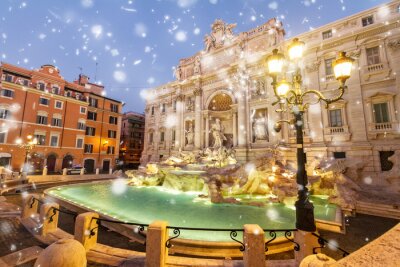 Rome in sneeuwvlokken