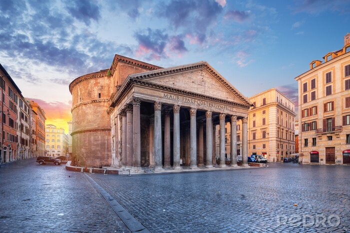 Canvas Rome met uitzicht op het Pantheon