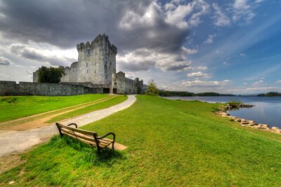 Canvas Ross Castle in de buurt van Killarney, Co Kerry Ierland